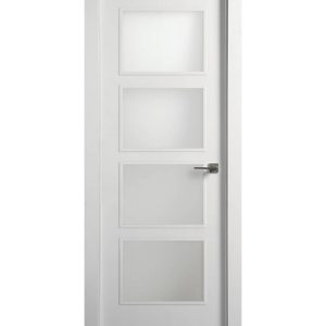 Puerta lacada blanco 4 cristales